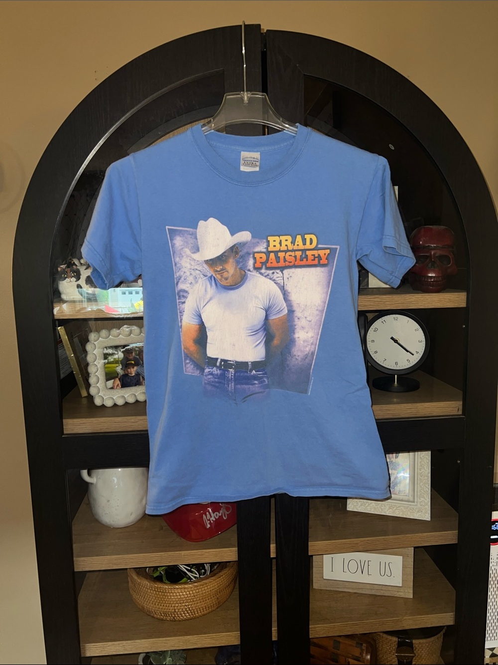 Vintage Light Blue Brad Paisley Graphic Tee S